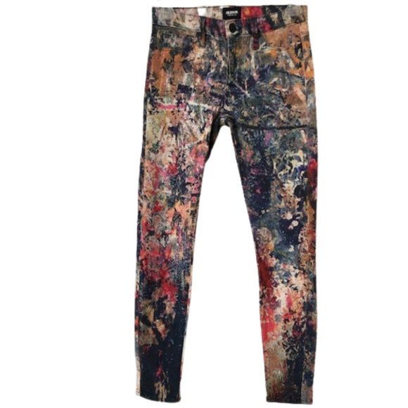 Hudson Nico Midrise Skinny Splatter Jeans - 25 - Picture 3 of 14